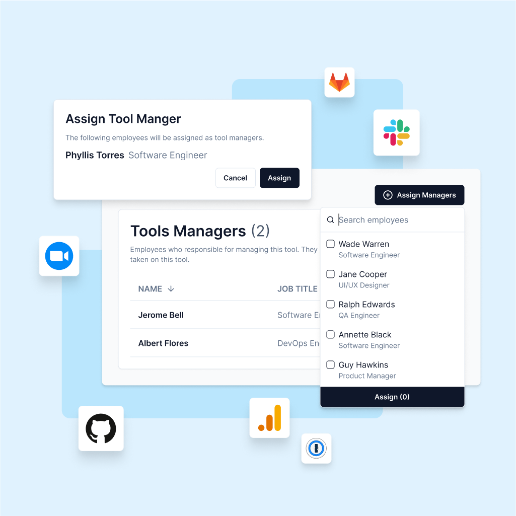 Assign tool managers